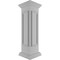 Ekena Millwork 10"W x 40"H End Newel Post with Panel, Peaked Capital & Base Trim (Installation kit included) NWL10X40EPP0B0 - alternate 6